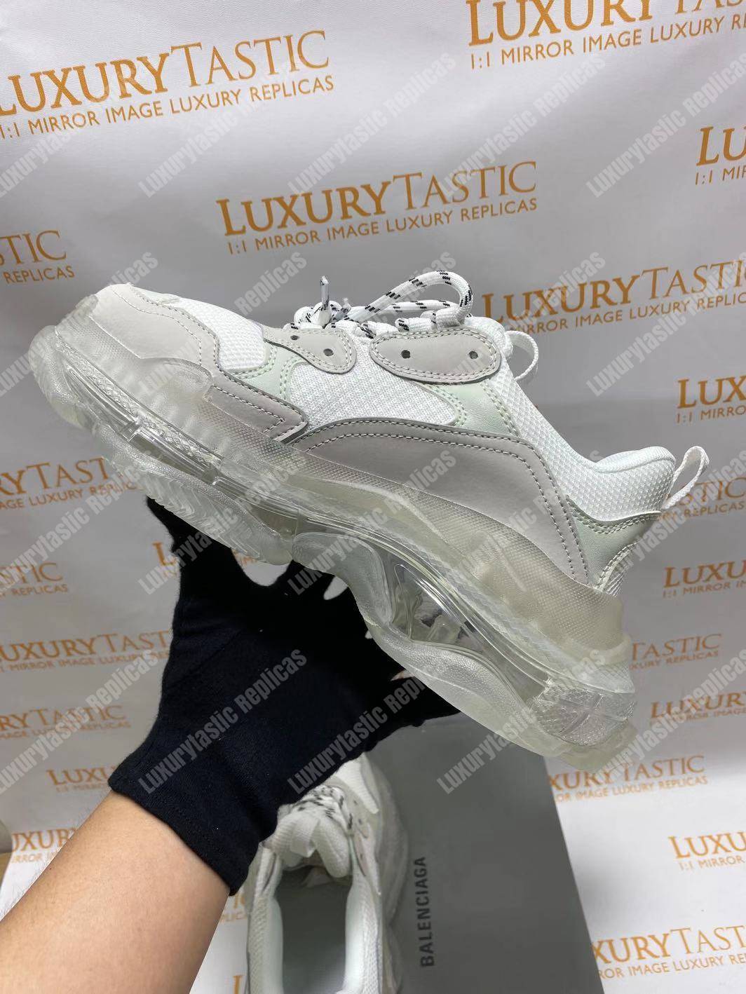 Ba*len*cia*ga triple s clear sole white