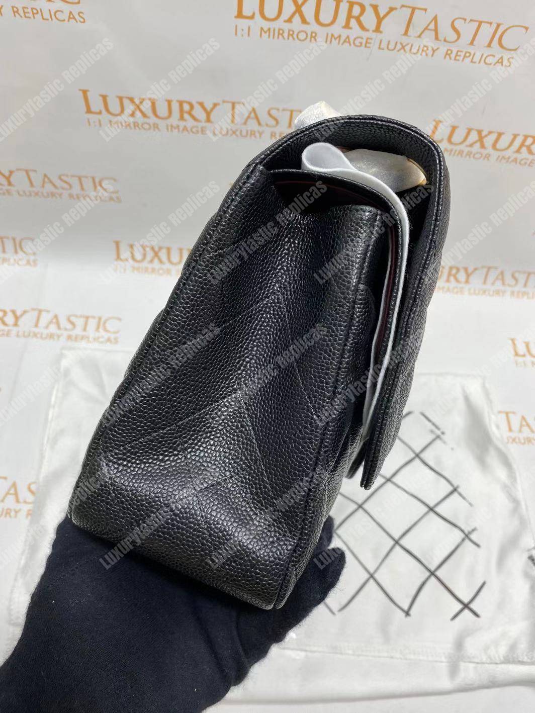 Ch*el large/jumbo classic handbag black