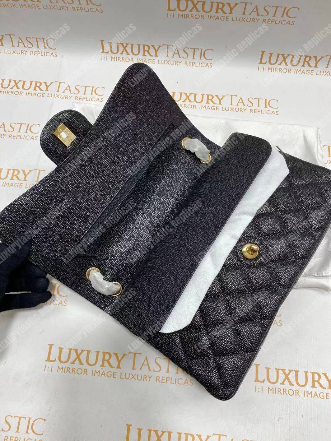 Ch*el large/jumbo classic handbag black