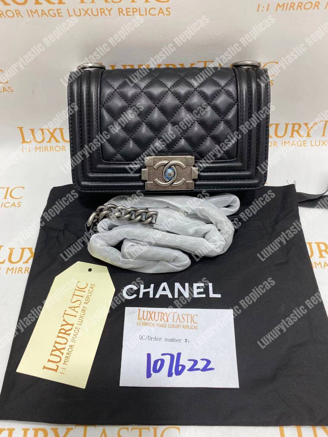 small boy Ch*el handbag black-ruthenium