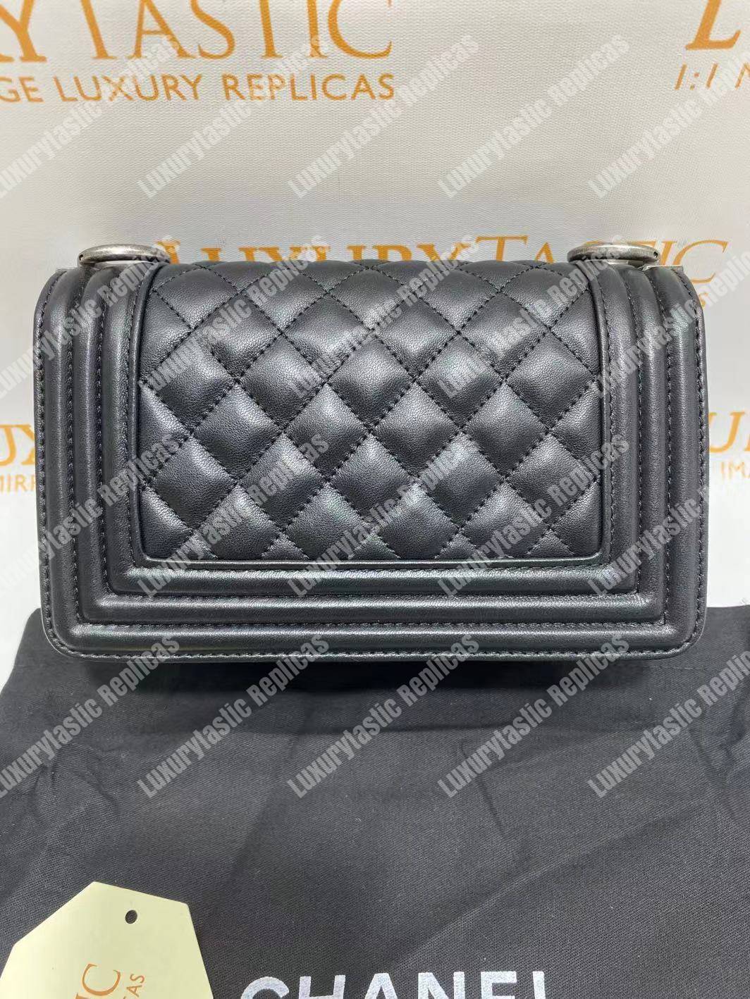 small boy Ch*el handbag black-ruthenium