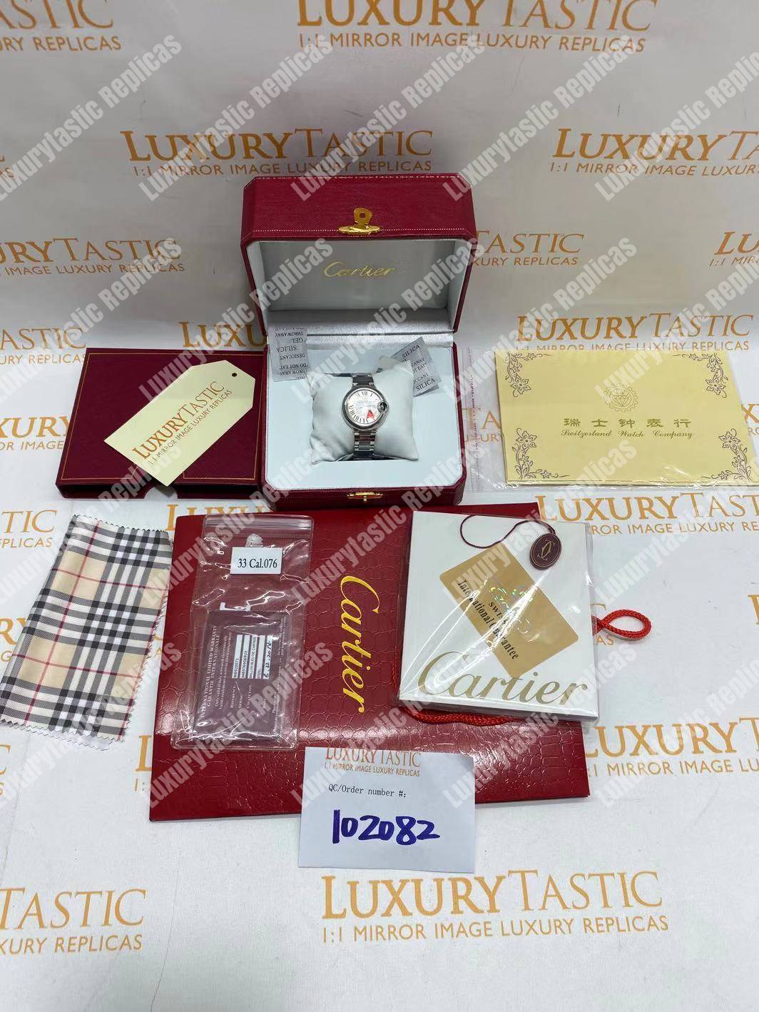 Cartier Ballon Bleu 33mm Replica Women Watch