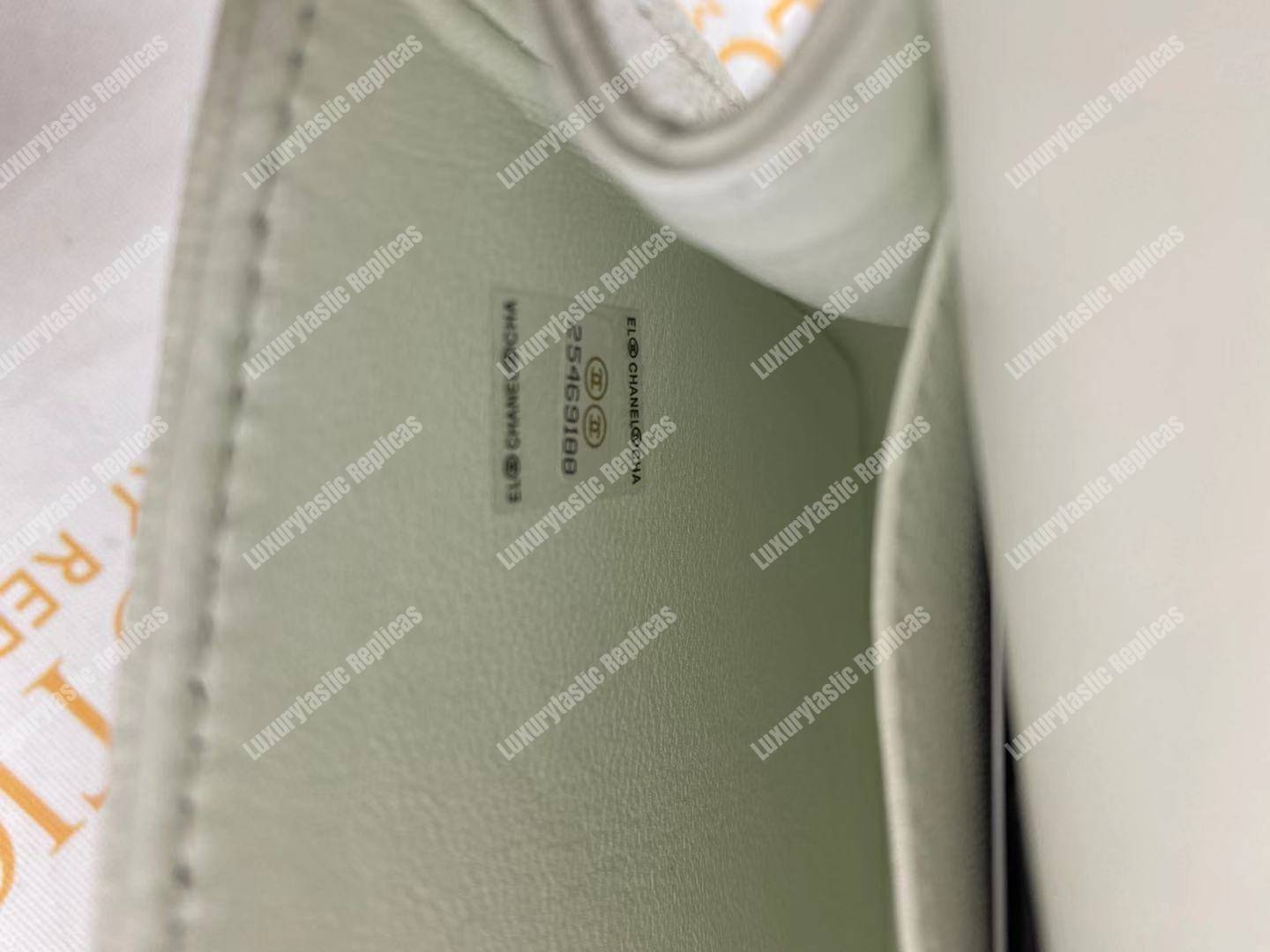 Ch*el classic medium handbag white