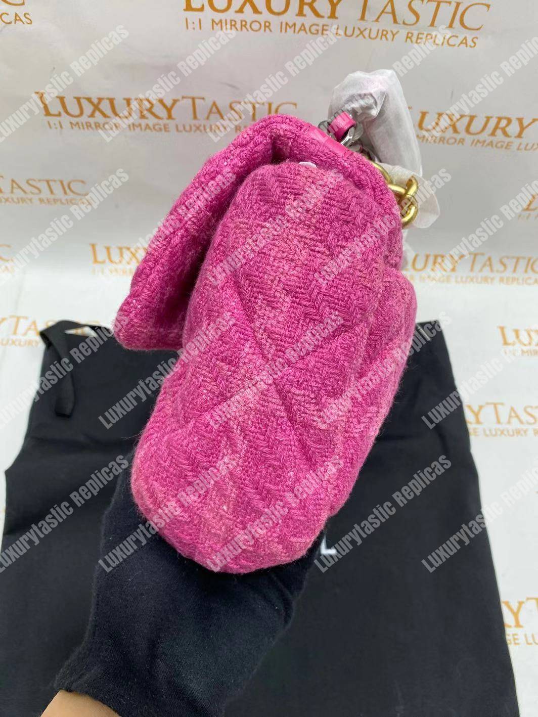 Ch*el 19 large flap bag fuchia