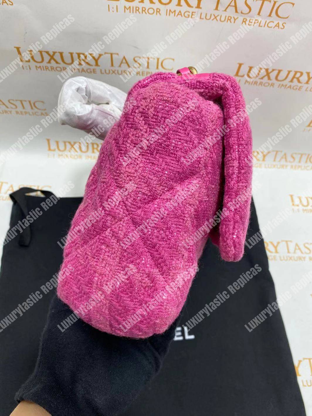 Ch*el 19 large flap bag fuchia