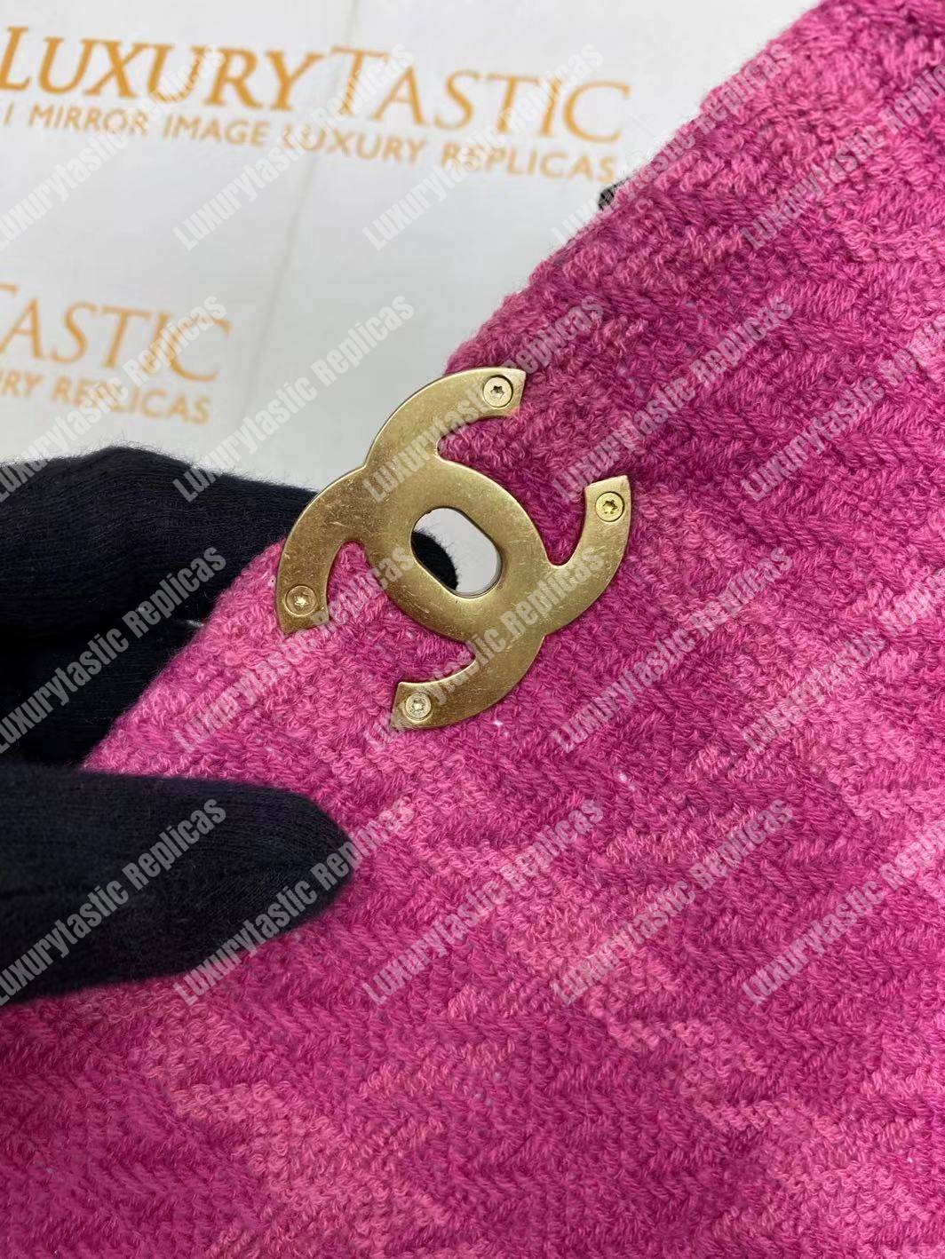 Ch*el 19 large flap bag fuchia