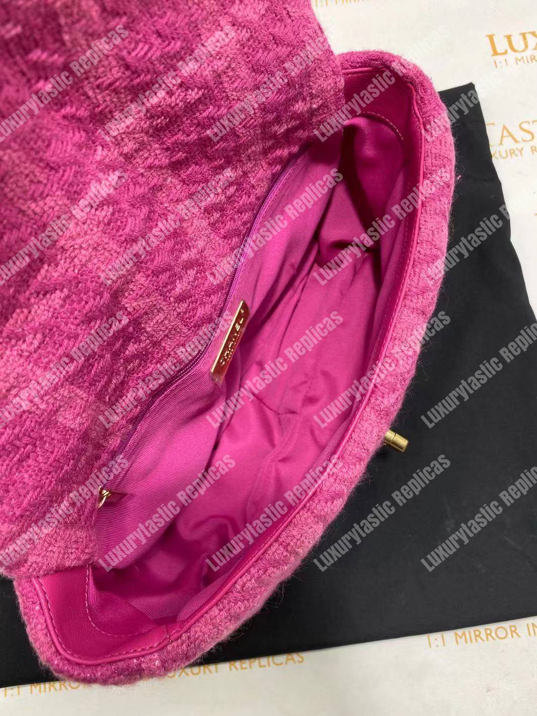 Ch*el 19 large flap bag fuchia