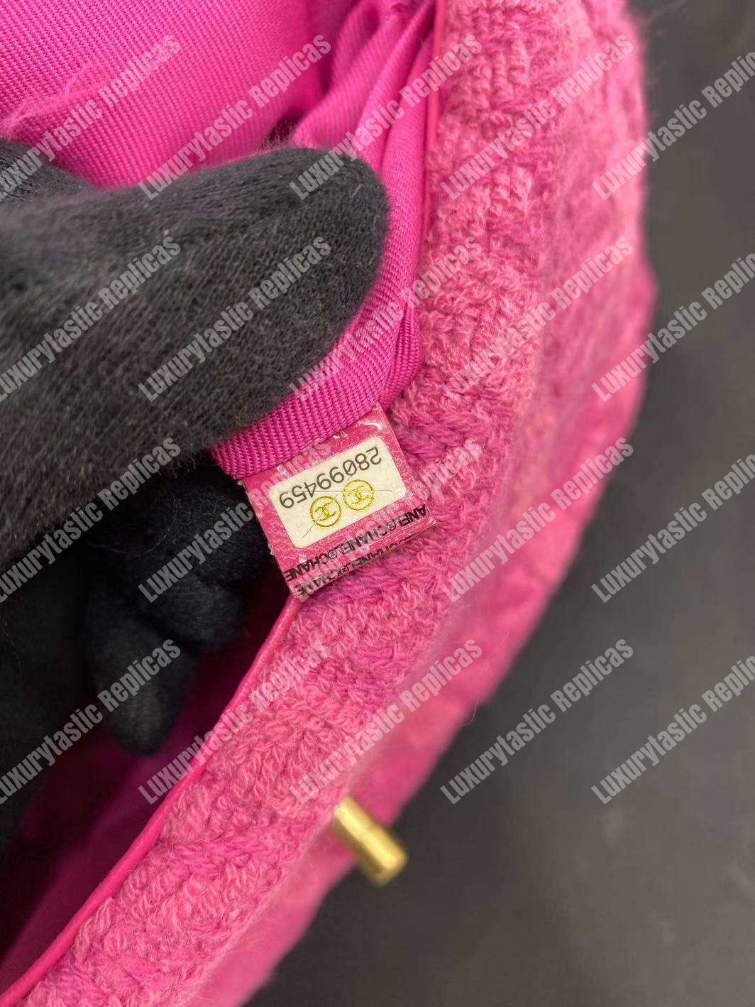 Ch*el 19 large flap bag fuchia