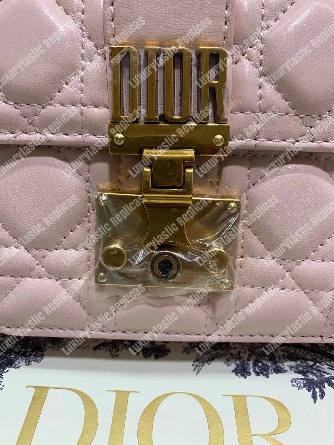 D*or lambskin D*oraddict flap bag pink