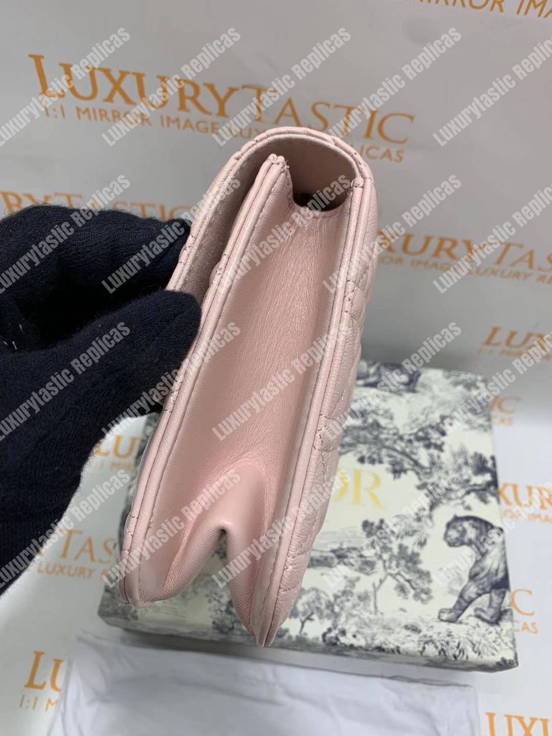 D*or lambskin D*oraddict flap bag pink