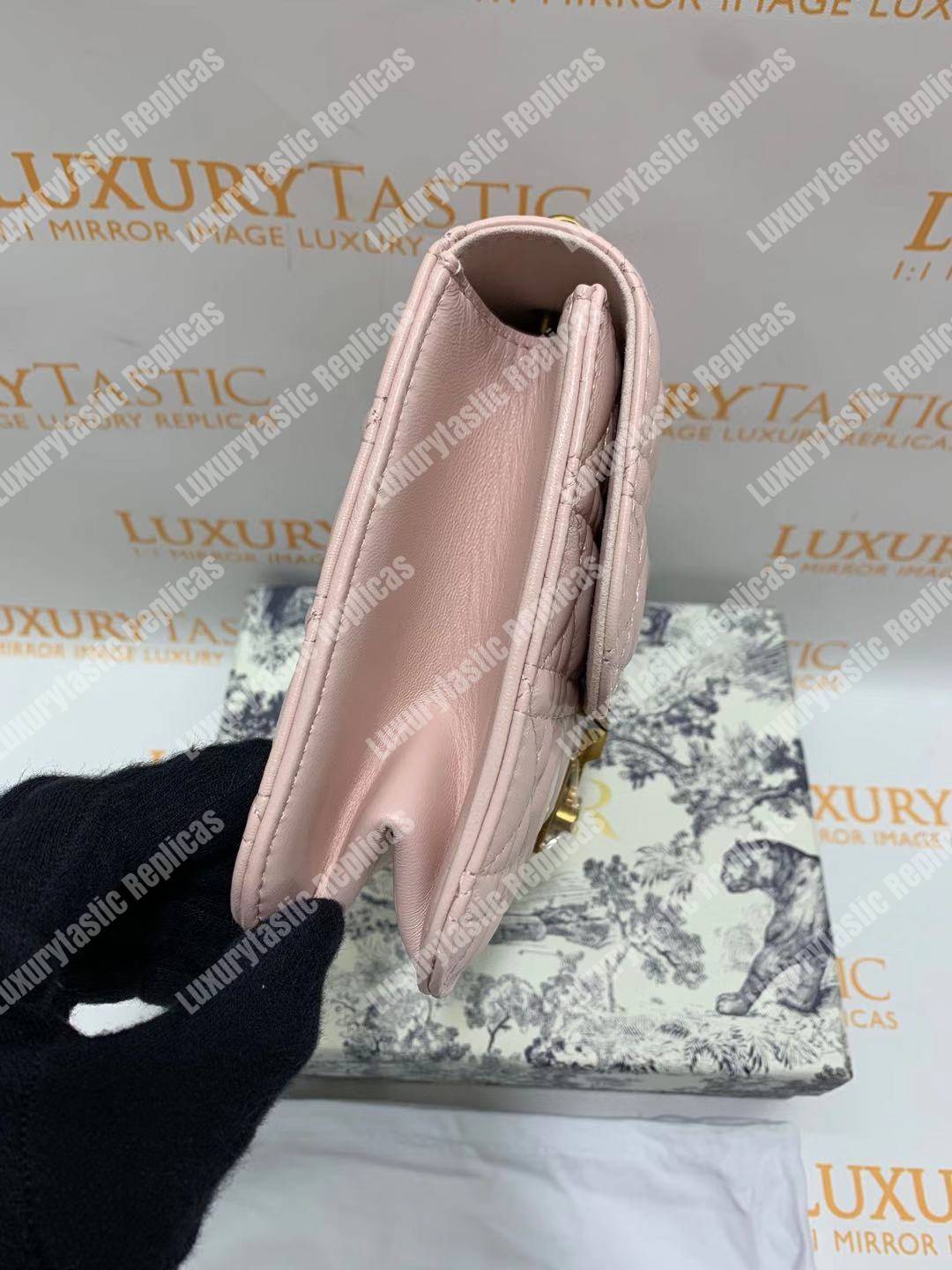 D*or lambskin D*oraddict flap bag pink