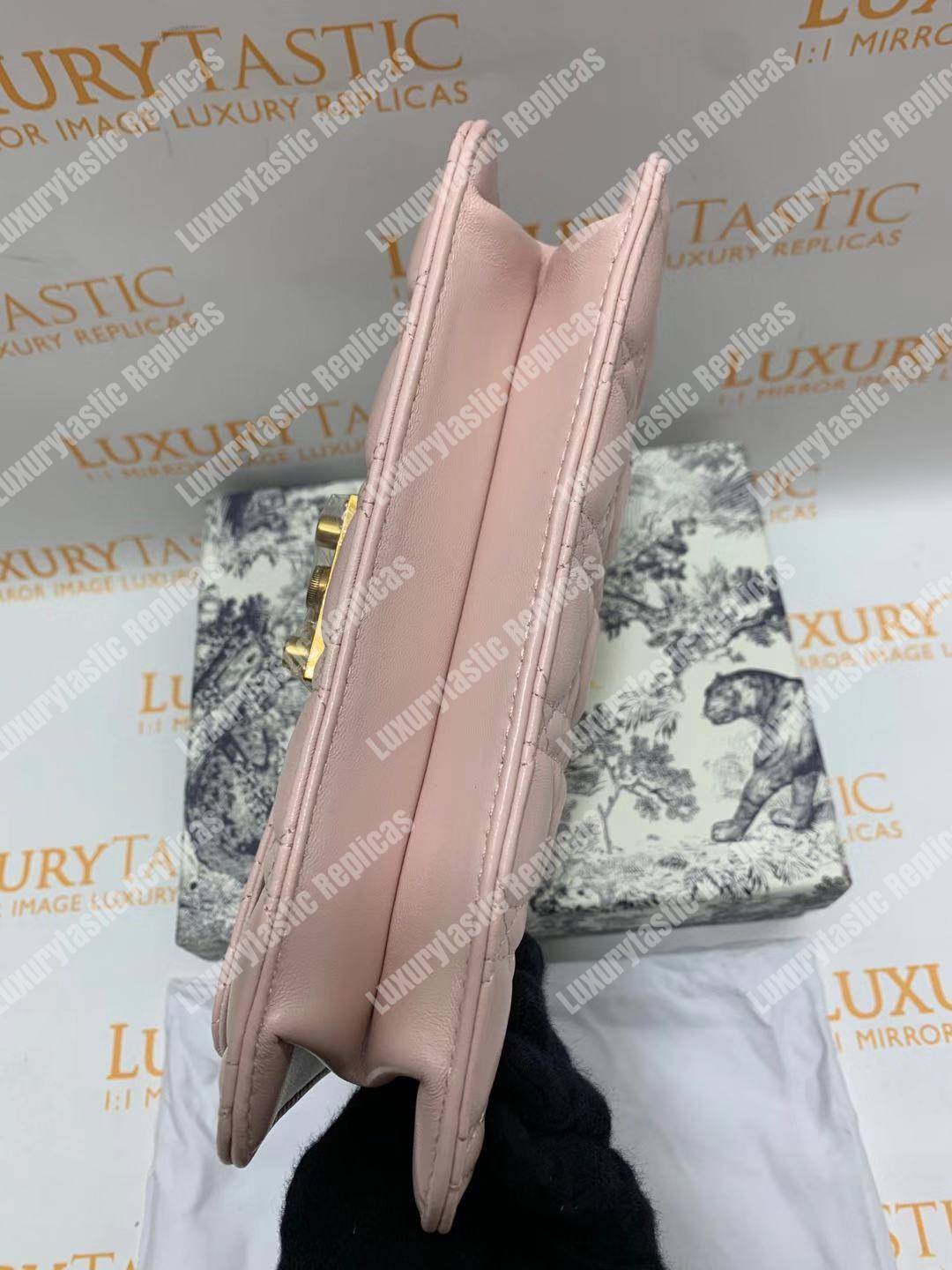 D*or lambskin D*oraddict flap bag pink