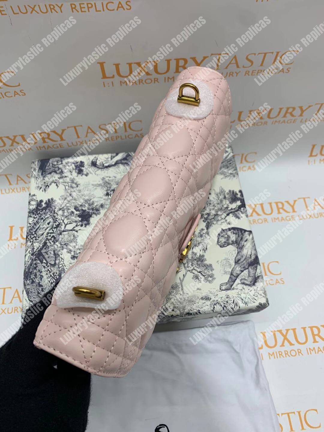 D*or lambskin D*oraddict flap bag pink