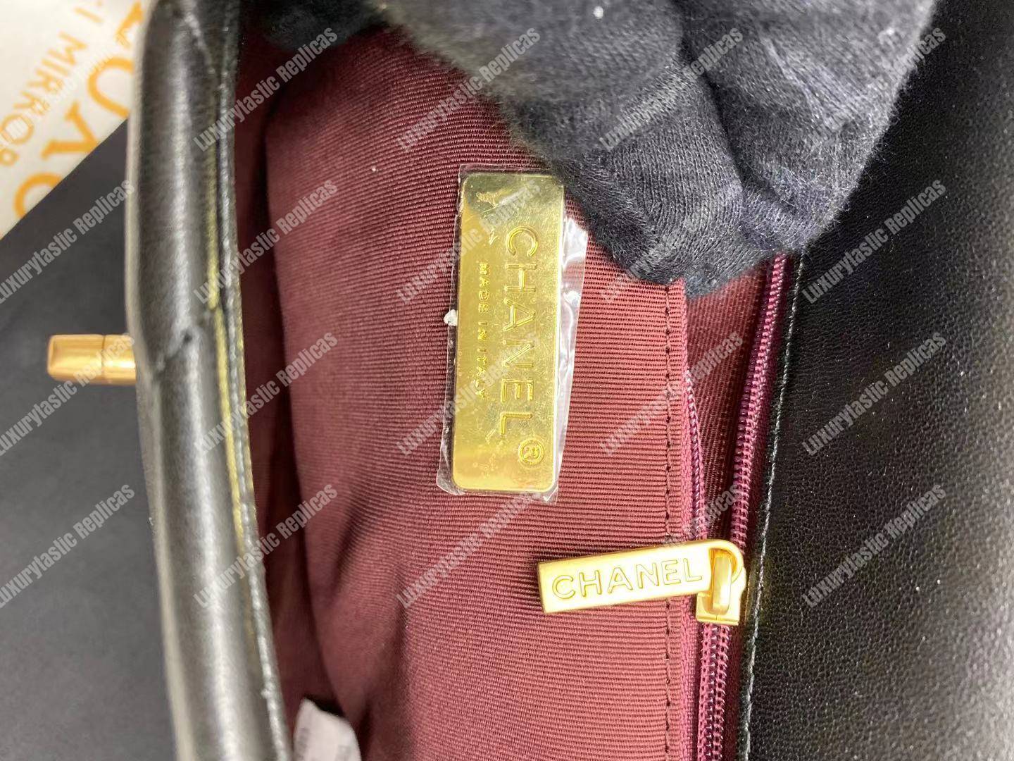 Ch*el 19 large flap bag black