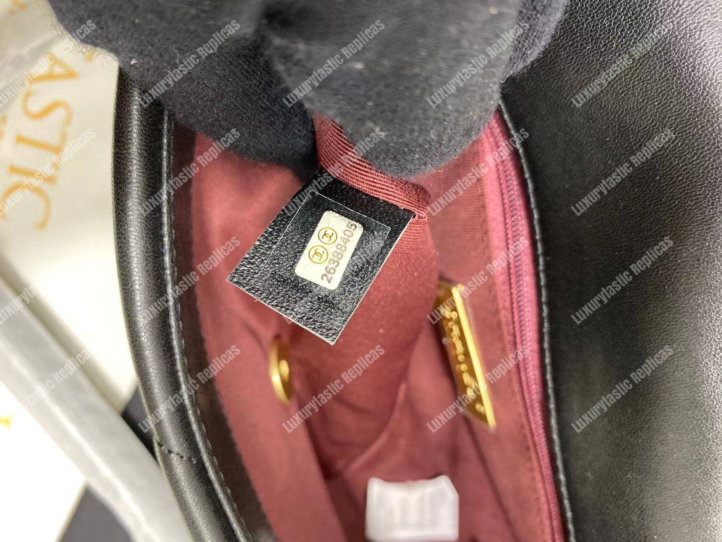 Ch*el 19 large flap bag black