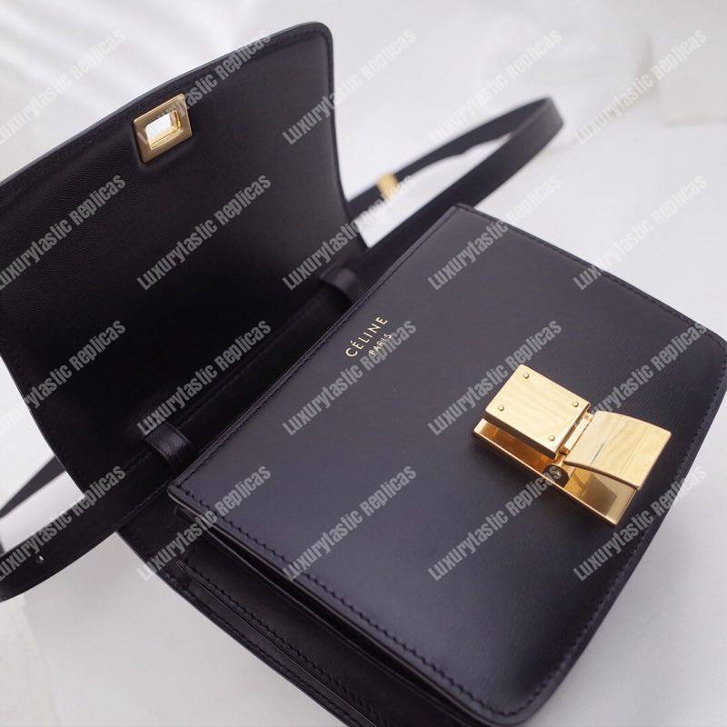 Ce**e teen classic bag in box calfskin black