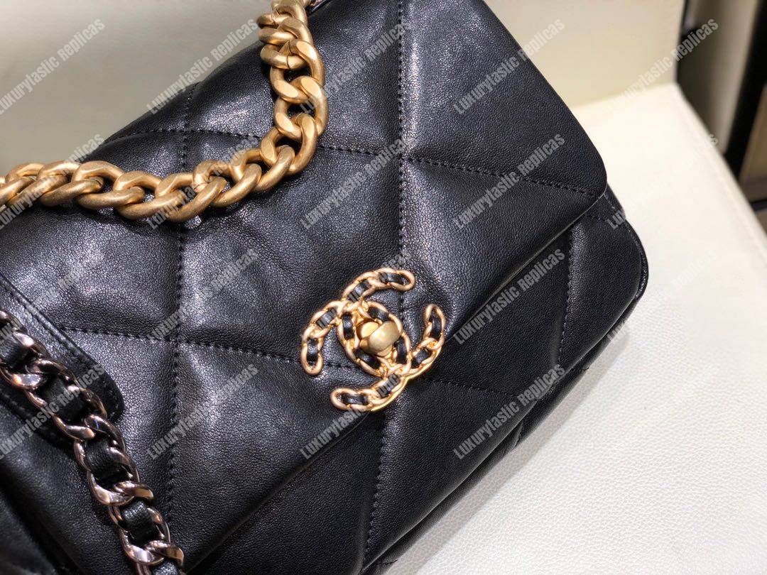 Ch*el 19 flap bag black