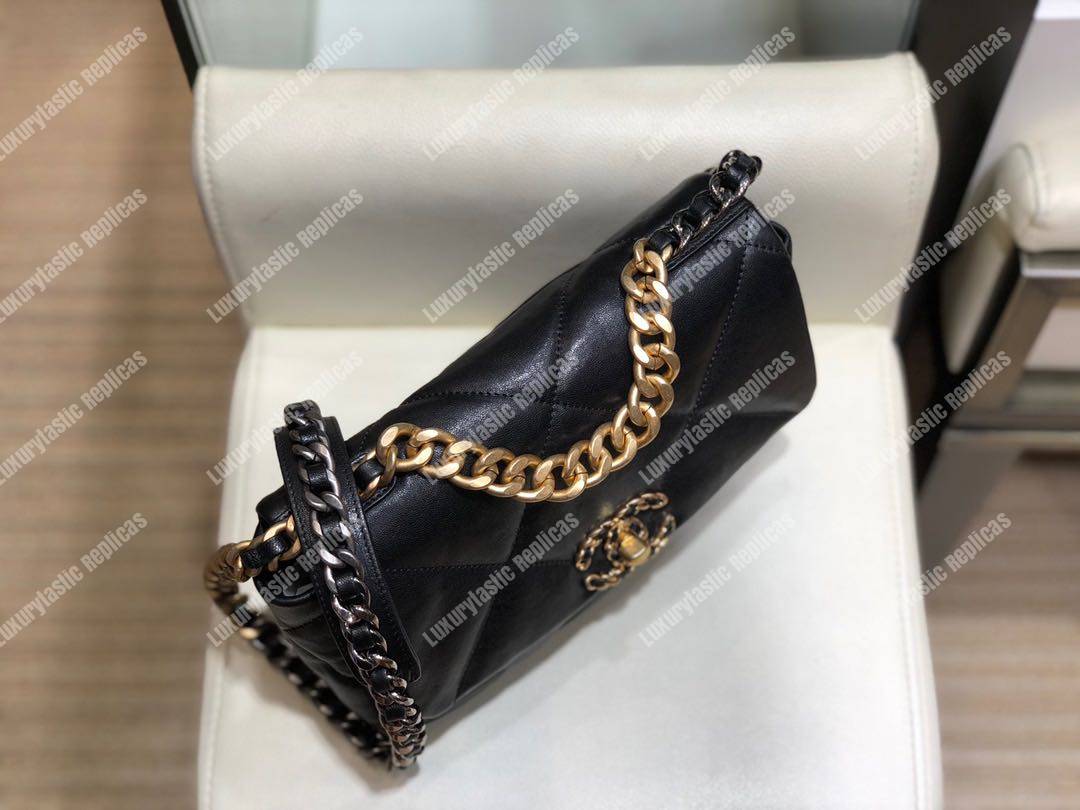 Ch*el 19 flap bag black