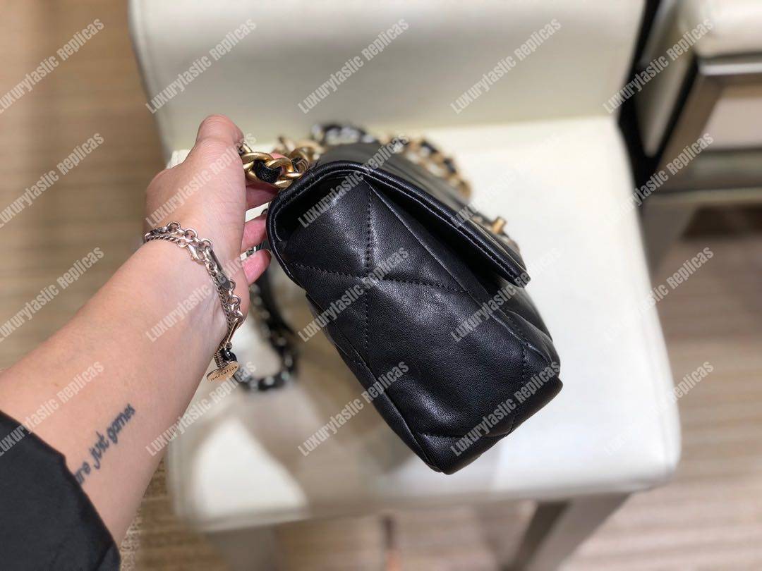 Ch*el 19 flap bag black