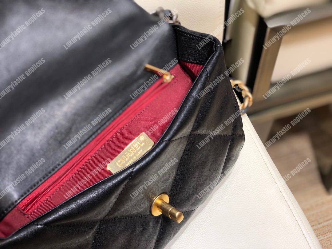 Ch*el 19 flap bag black
