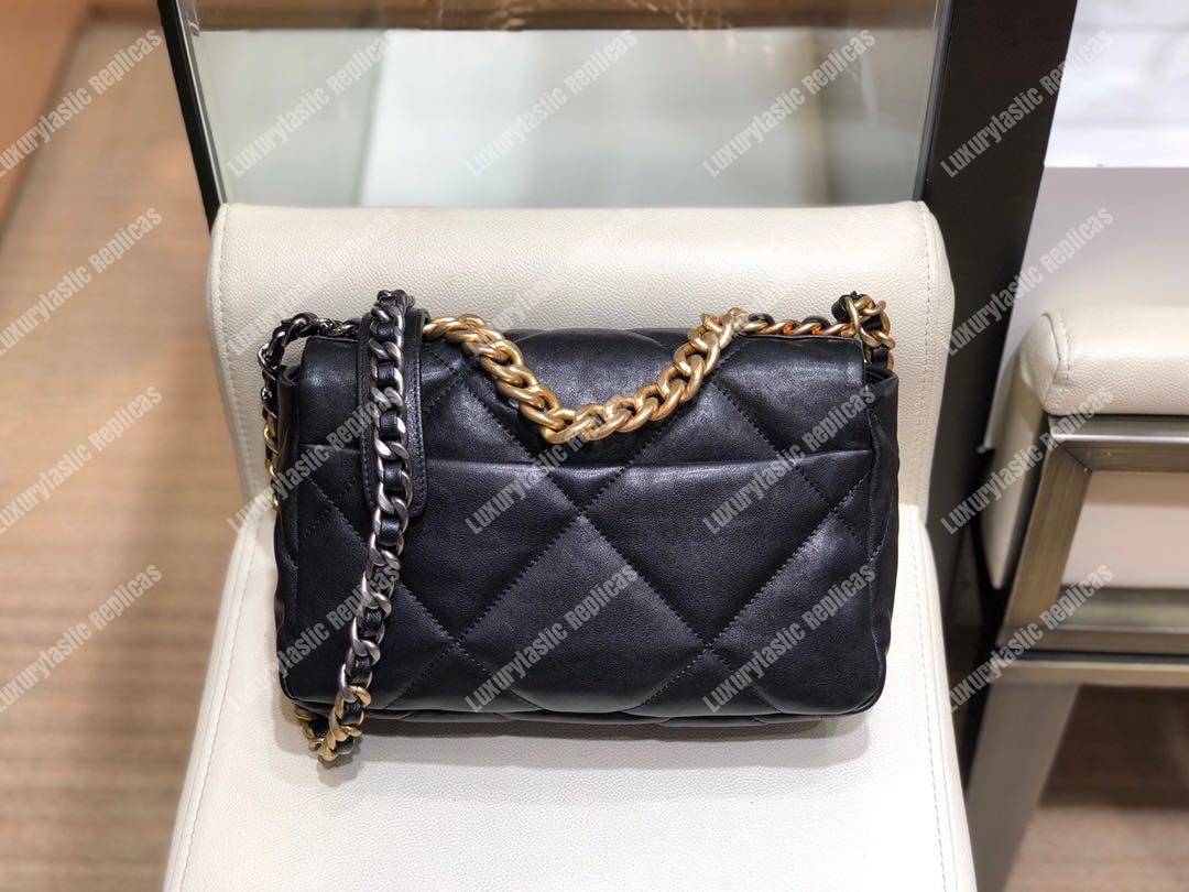 Ch*el 19 flap bag black