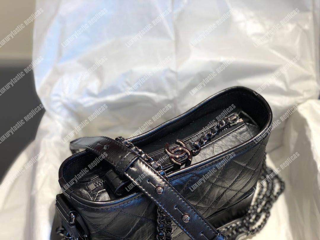 Ch*el gabrielle small hobo bag black