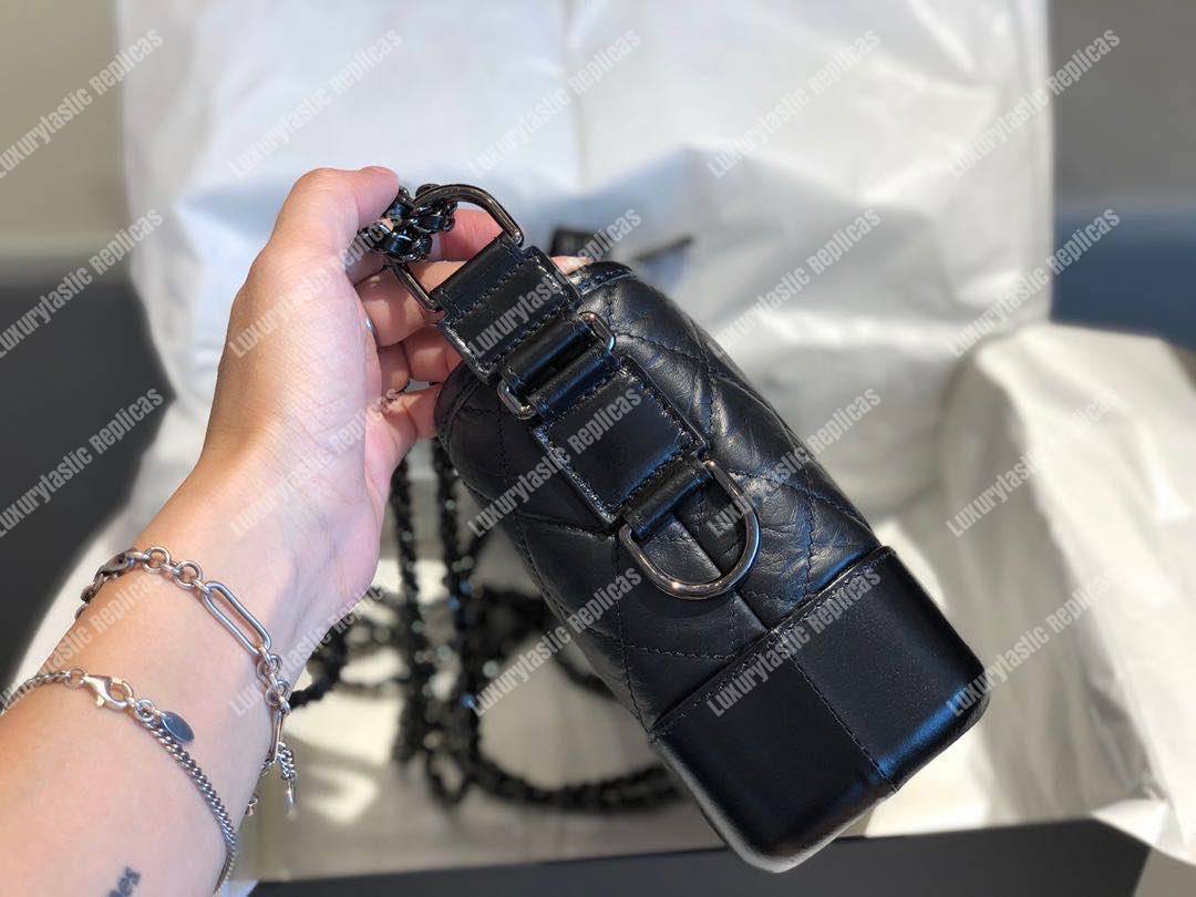 Ch*el gabrielle small hobo bag black