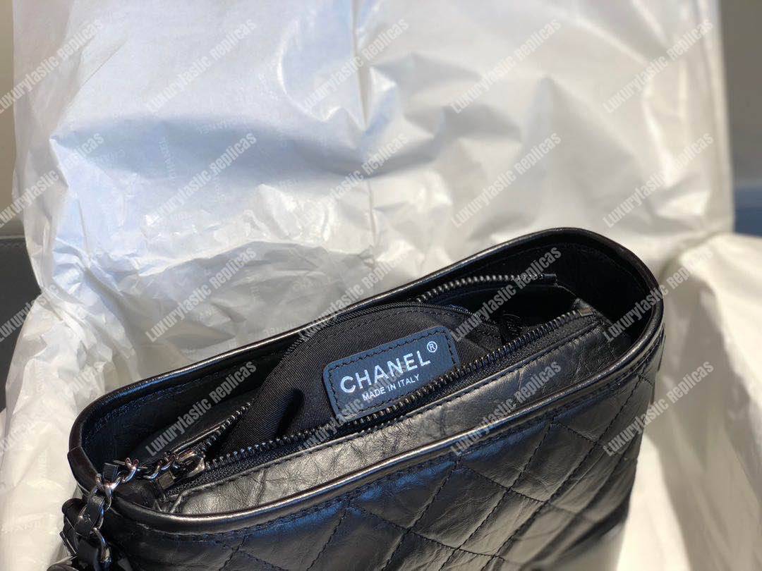 Ch*el gabrielle small hobo bag black