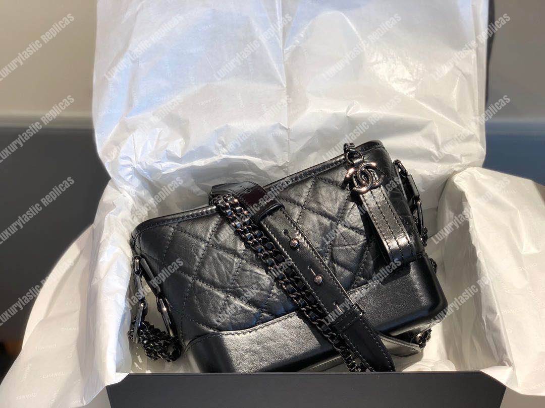 Ch*el gabrielle small hobo bag black