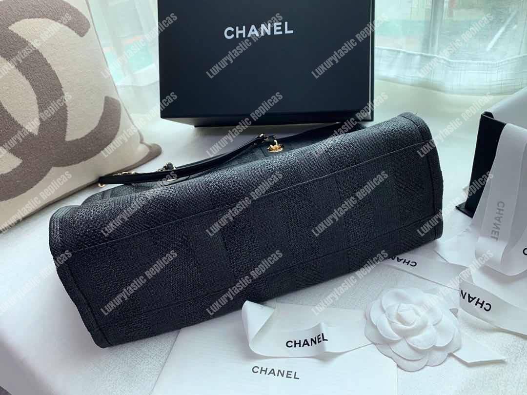 Ch*el large shopping bag black