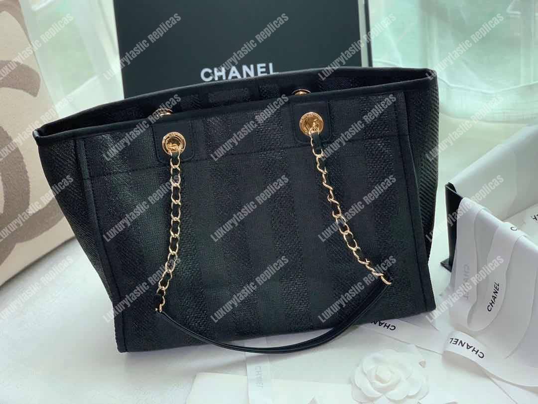 Ch*el large shopping bag black