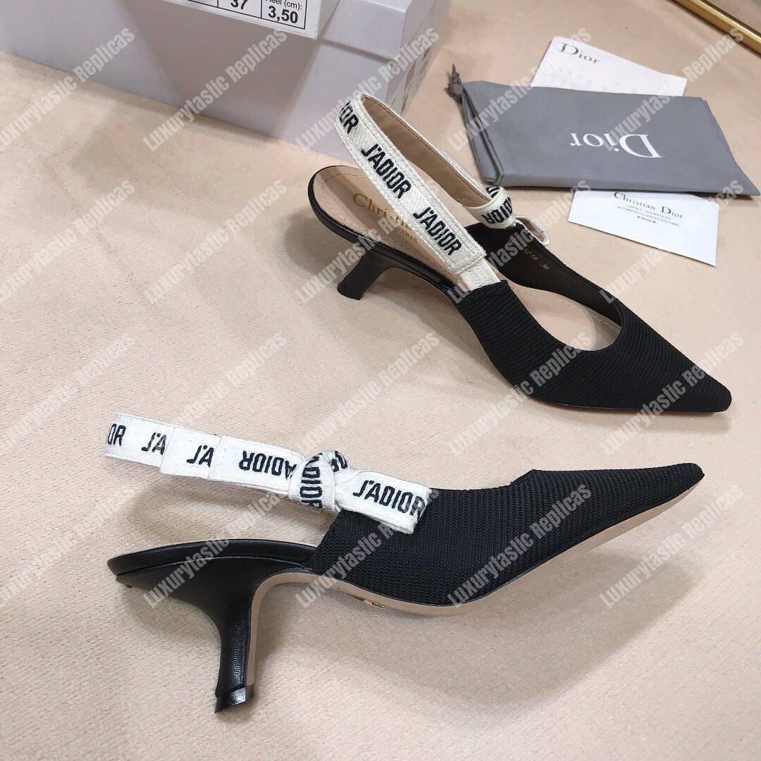 D*or j’aD*or slingback in technical fabric black