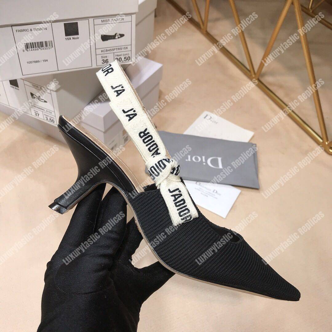 D*or j’aD*or slingback in technical fabric black