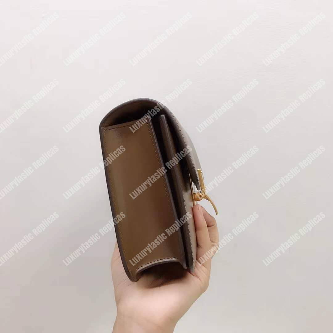 Ce**e teen classic bag in box calfskin brown