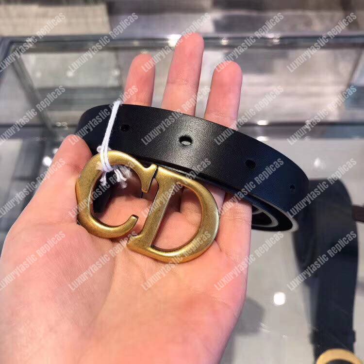 D*or saddle calfskin belt