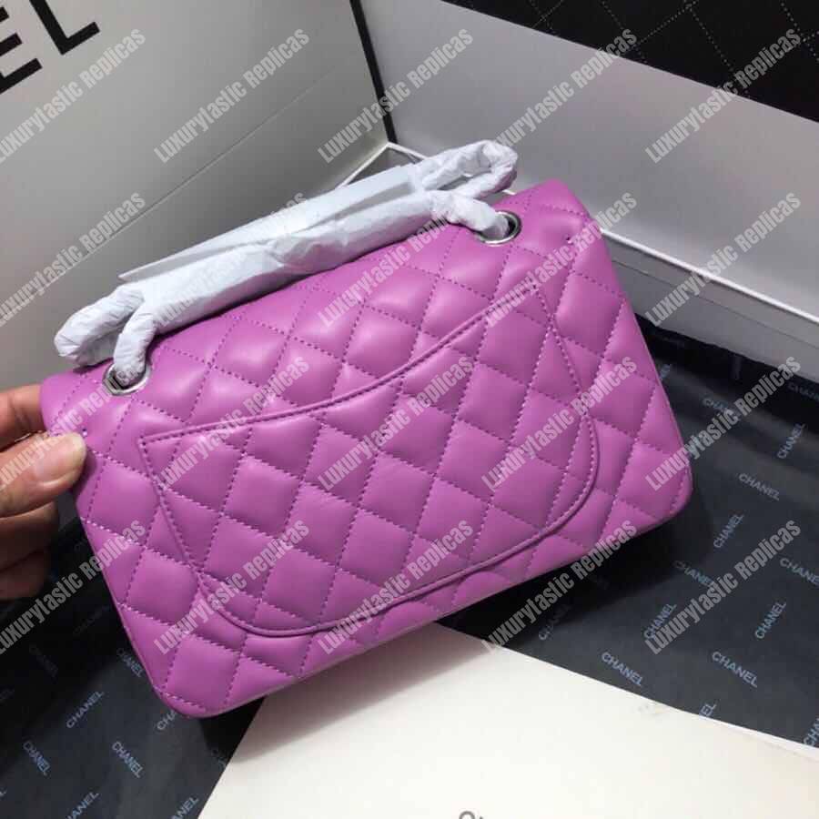 Ch*el small classic handbag purple