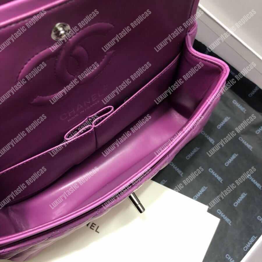 Ch*el small classic handbag purple