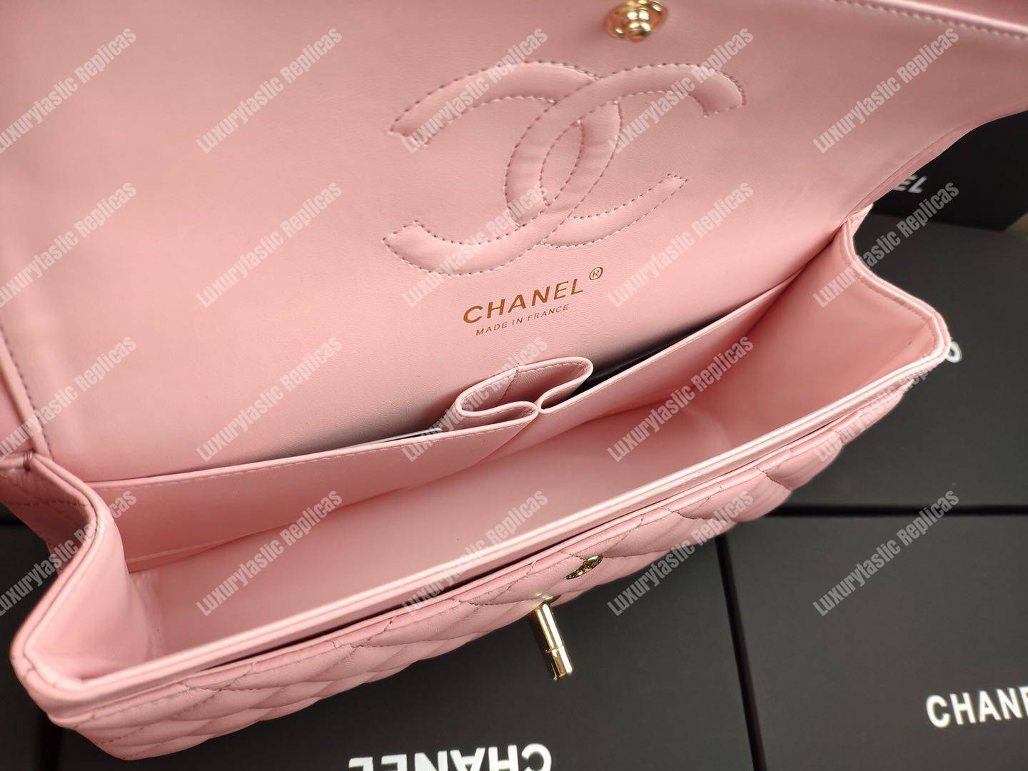 Ch*el classic medium flap bag pink