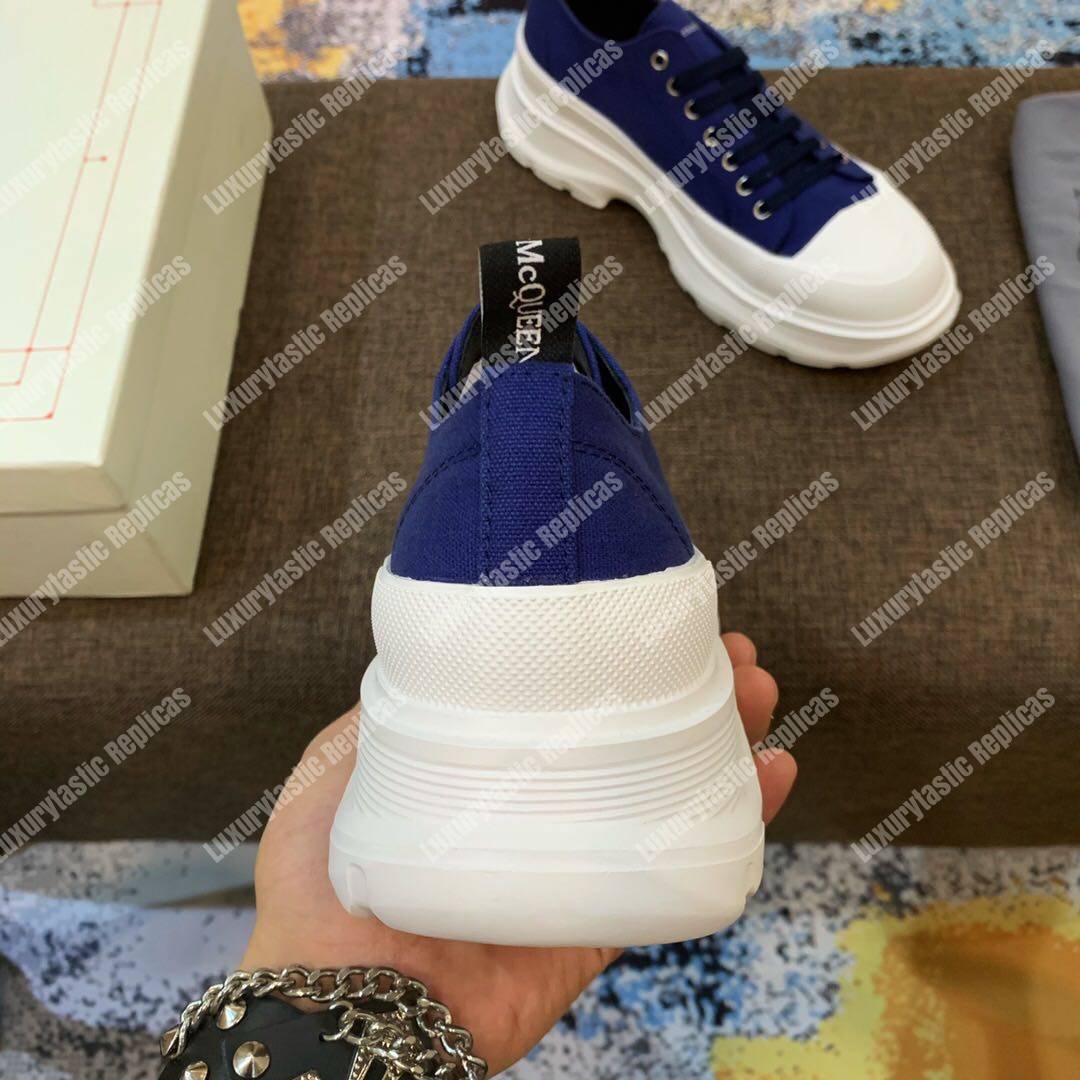 Alexander Mcqueen Tread Slick Lace Up Blue