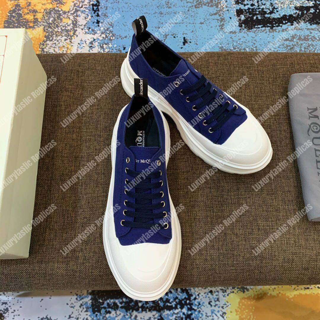 Alexander Mcqueen Tread Slick Lace Up Blue
