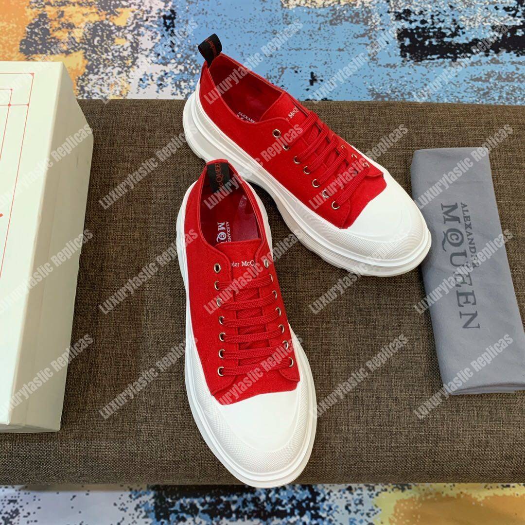 Alexander Mcqueen Tread Slick Lace Lust Red