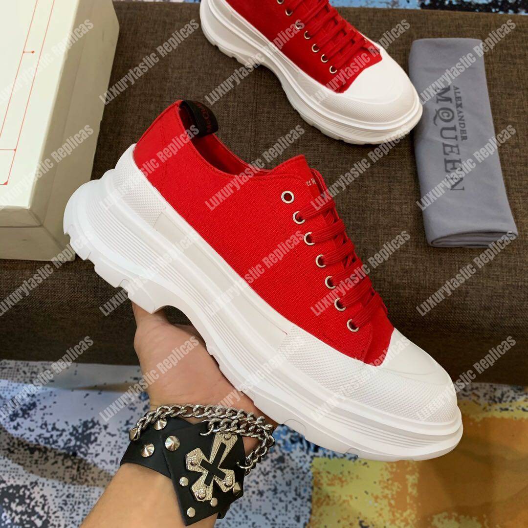 Alexander Mcqueen Tread Slick Lace Lust Red