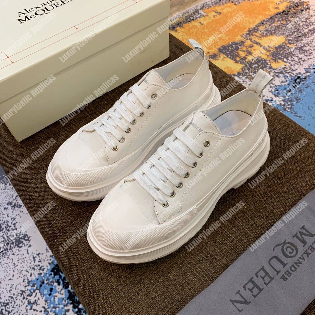 Alexander Mcqueen Tread Slick Lace White