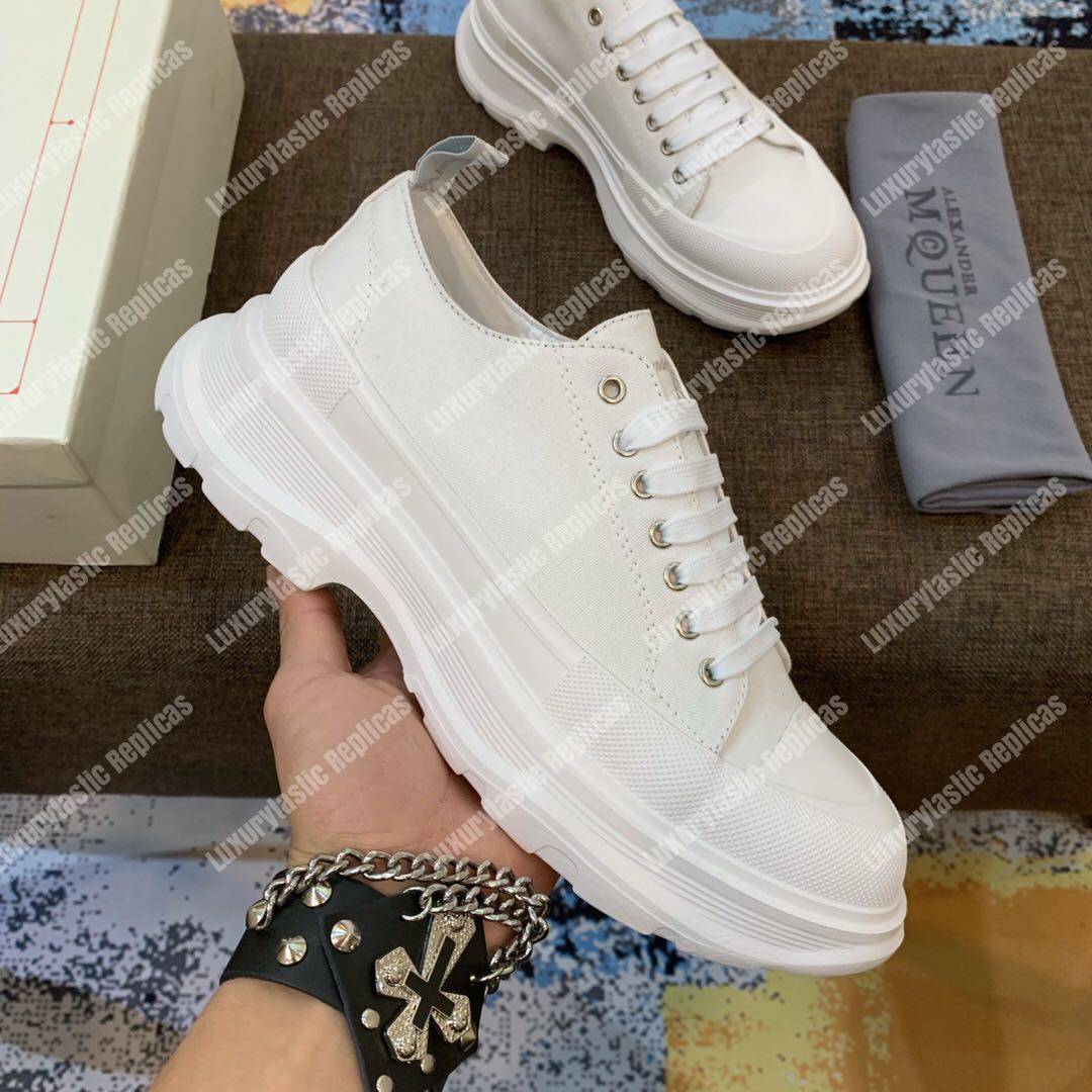 Alexander Mcqueen Tread Slick Lace White