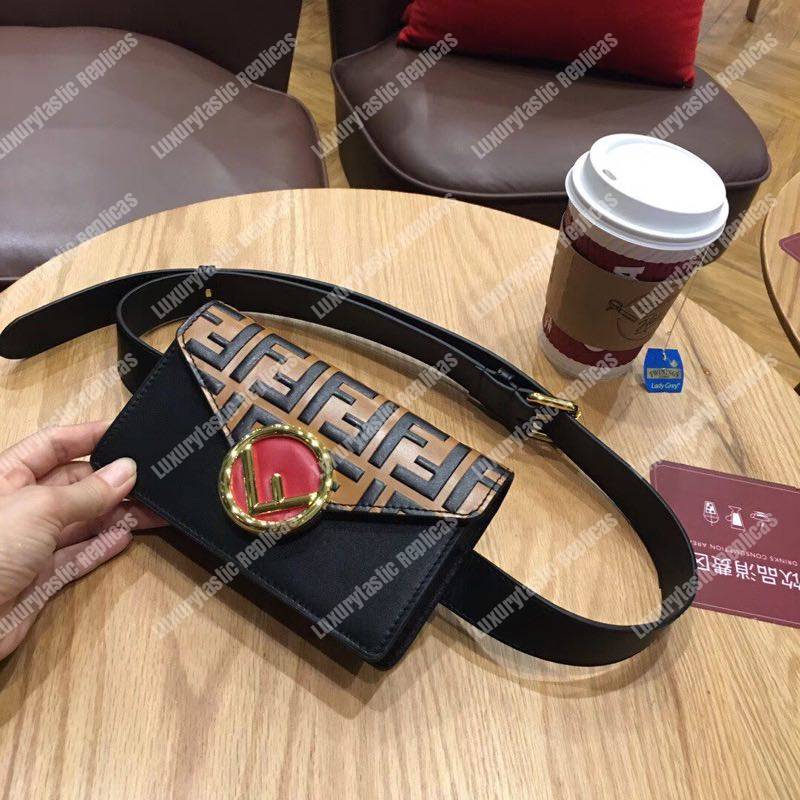 F**di multicolour leather belt bag