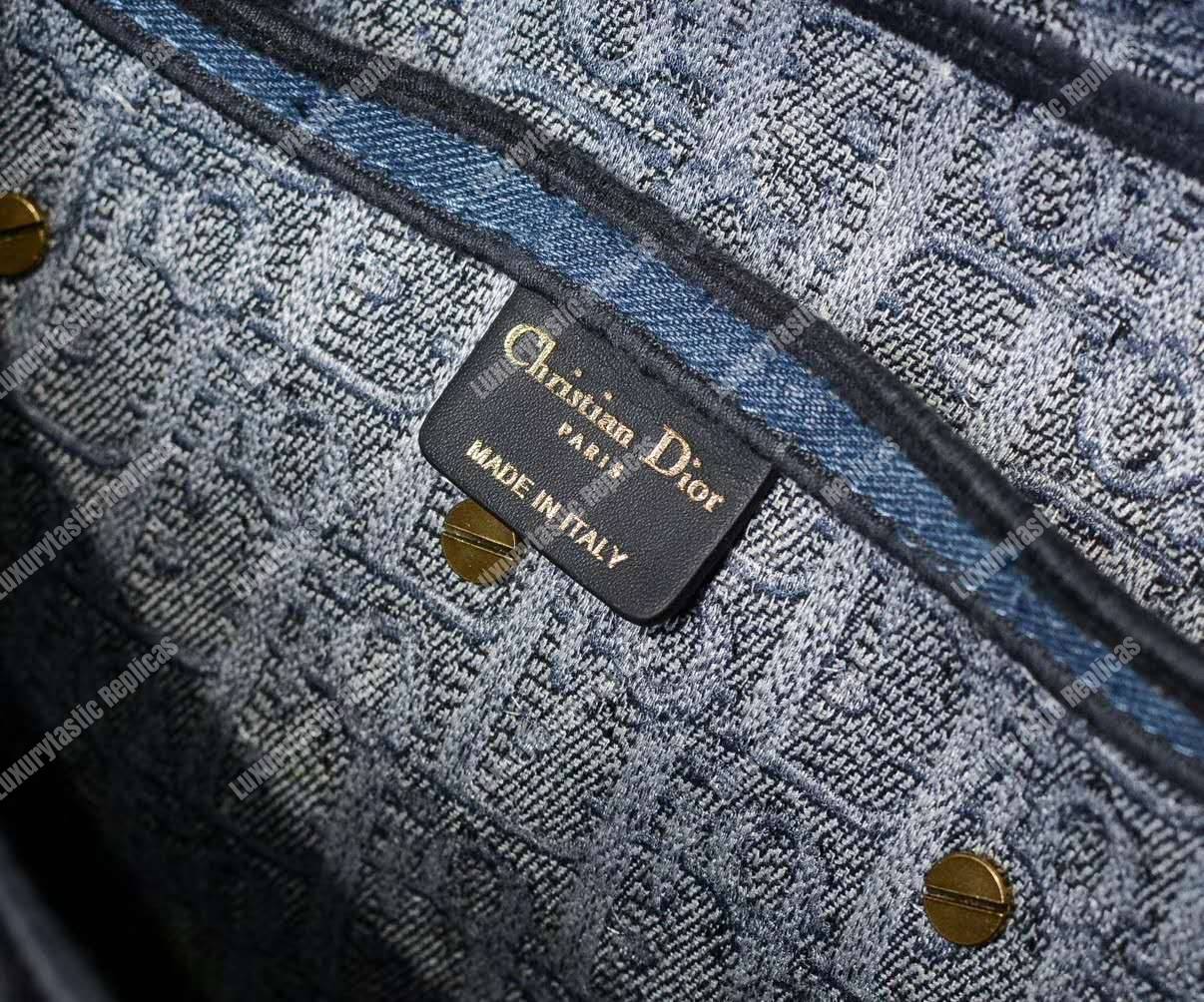 D*or saddle denim canvas bag