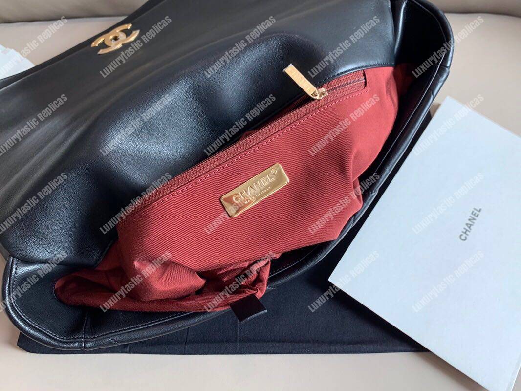 Ch*el 19 maxi flap bag black