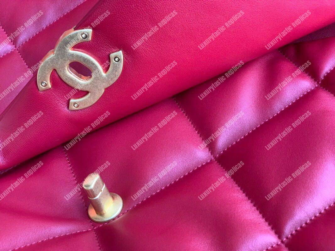 Ch*el 19 maxi flap bag red