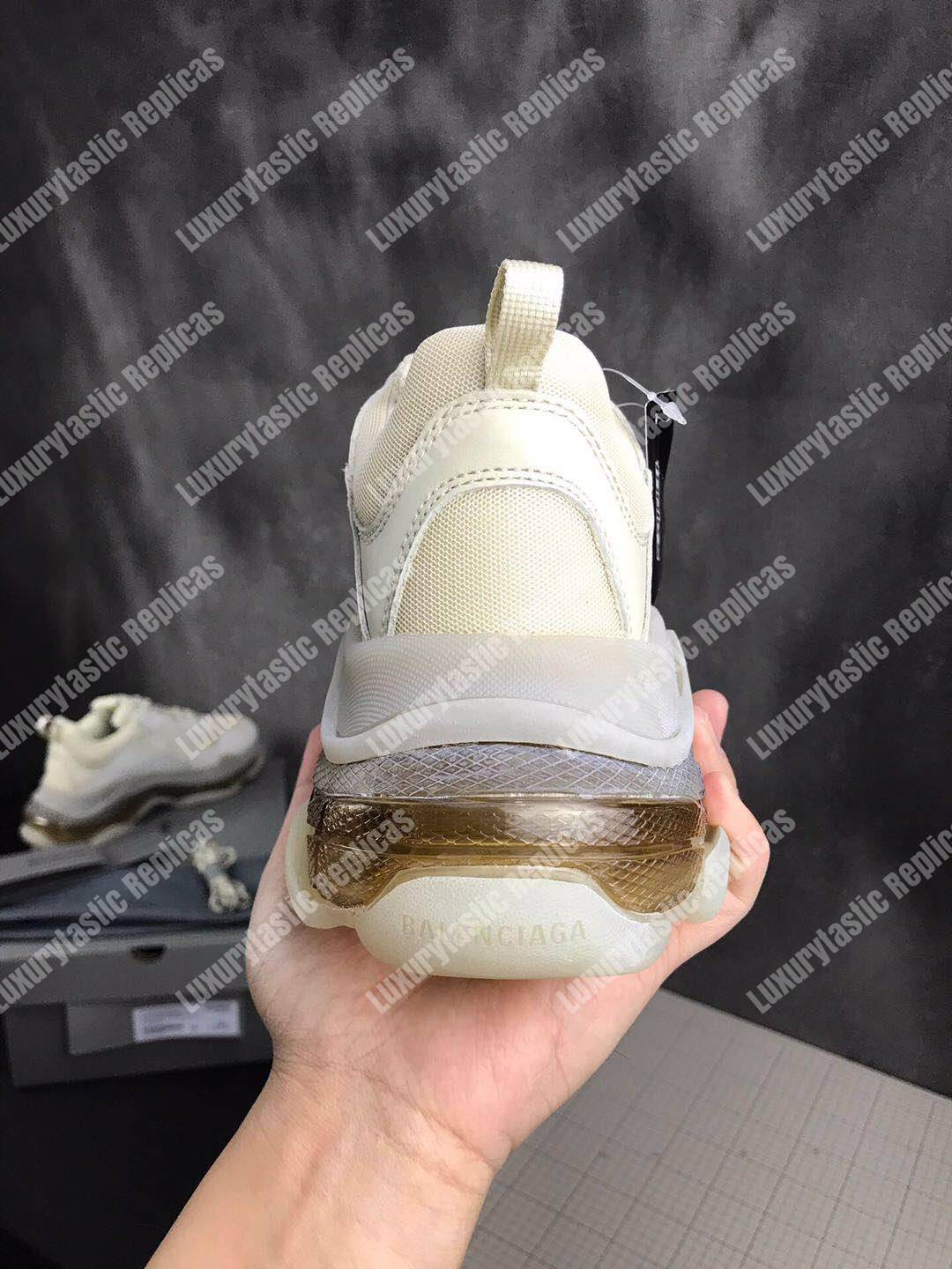 Ba*len*cia*ga triple s clear sole sneaker crystal