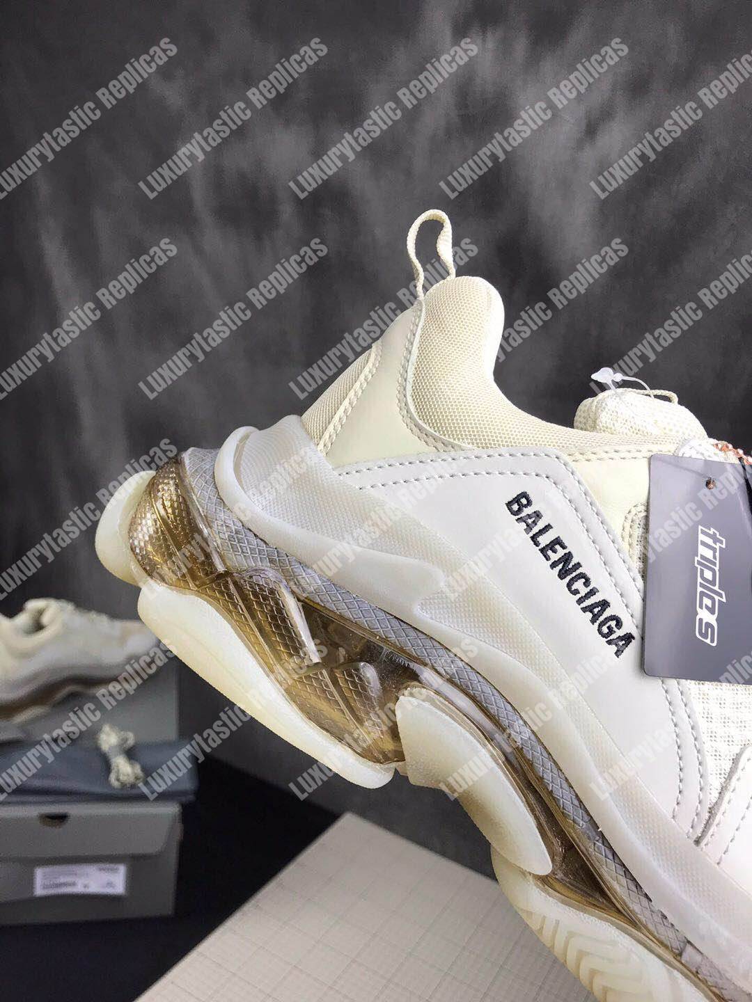 Ba*len*cia*ga triple s clear sole sneaker crystal